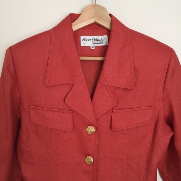 Vintage Italian Coral Blazer - Picture 9 of 12